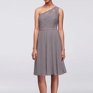David’s bridal one shoulder dress